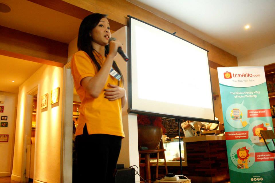 Christina Suriadjaja dari Travelio.com di acara Travelio Exclusive Launch