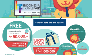 Ratusan Hadiah Dari Travelio.com di Indonesia Travel Fair 2015
