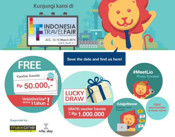 Ratusan Hadiah Dari Travelio.com di Indonesia Travel Fair 2015