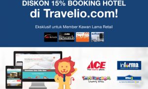 Diskon 15% Dari Travelio.com Bagi Member Kawan Lama Retail