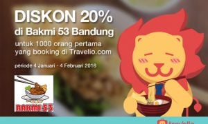 Diskon 20% di Bakmi 53, Bandung Bagi Pelanggan Travelio.com