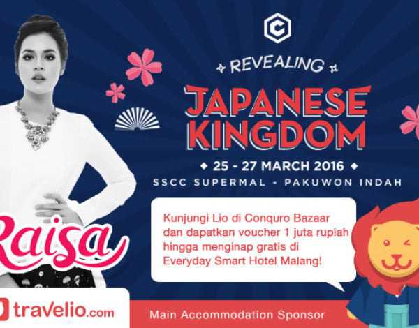 Kunjungi Booth Travelio.com di “Conquro Bazaar Revealing: Japanese Kingdom”, Surabaya
