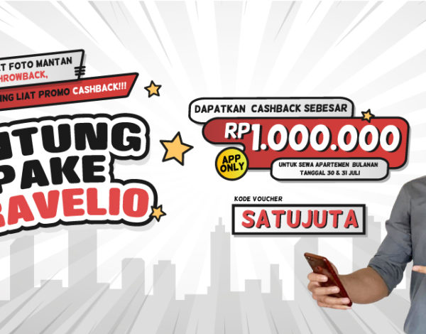 Sewa Apartemen Dapat Cashback Rp1.000.000 Dari Travelio.com