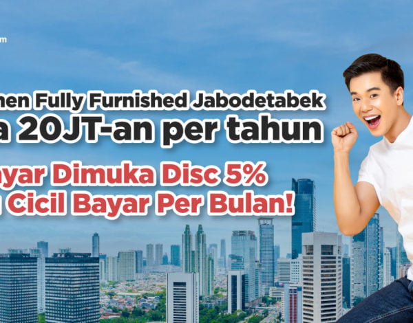Sewa Apartemen Fully Furnished di Jabodetabek Cuma 20 Jutaan/Tahun
